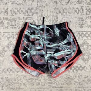 Nike Dri-Fit Tempo Running Shorts Women's Geometric Black Gym Lined Size Small